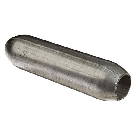 AP EXHAUST PRODUCTS AP Exhaust Products APE301200S Enforcer Series Aluminized Steel Round Glass Pack Exhaust Muffler with Inlet & Outlet Neck APE301200S